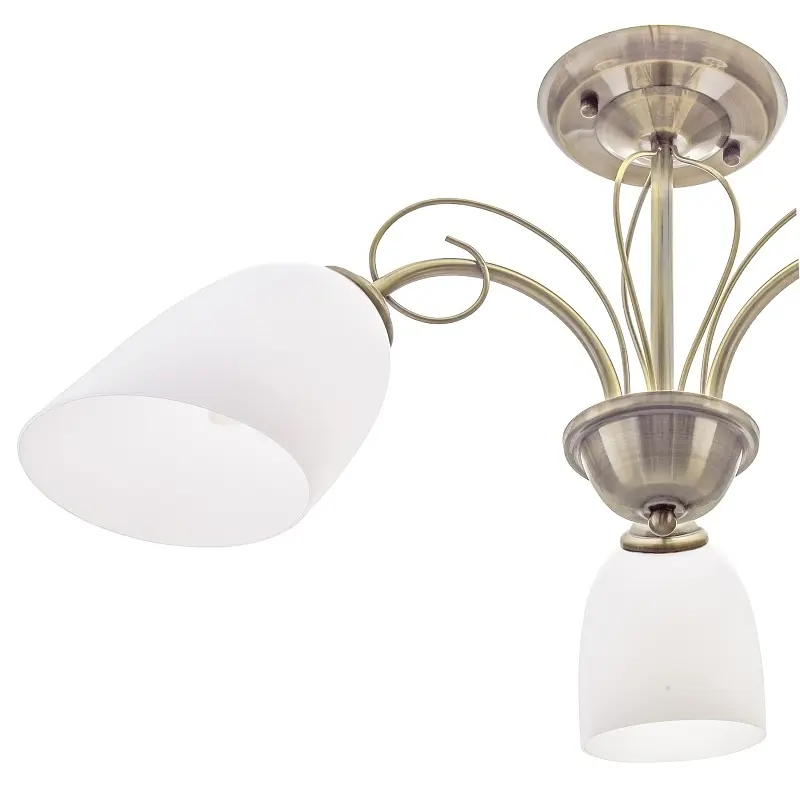 Люстра потолочная Brille классическая в зал E27 60W WH (LK-572C/3) - фото 2