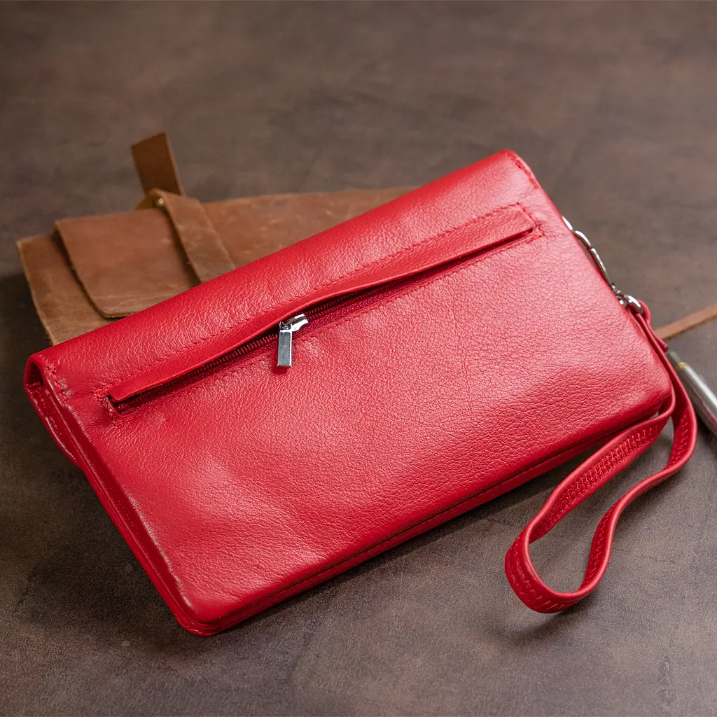 Женский кожаный кошелек-клатч ST Leather 19х9.5х2.5 см acs0015826 - фото 7
