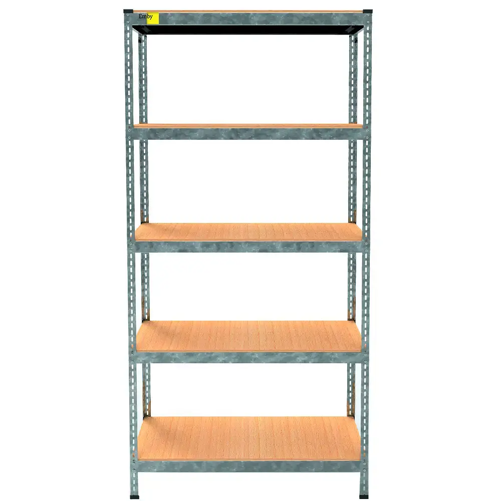 Металлический стеллаж Emby Light Series (размер 2100х900x300мм) 5 полок ДСП до 100кг Оцинкованный - фото 3