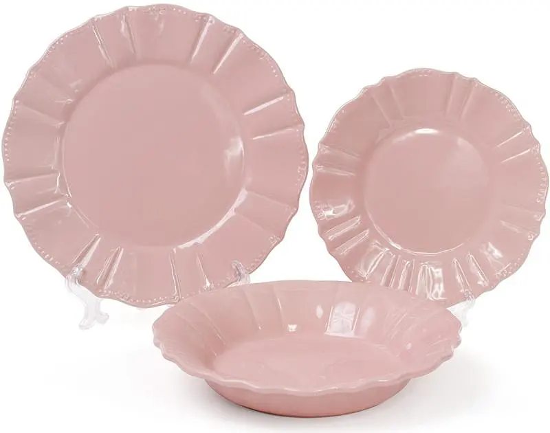 Набір 6 десертних тарілок Leeds Ceramics SUN, кам'яна кераміка BonaDi Ø20х2 см kuh0007029 - фото 2