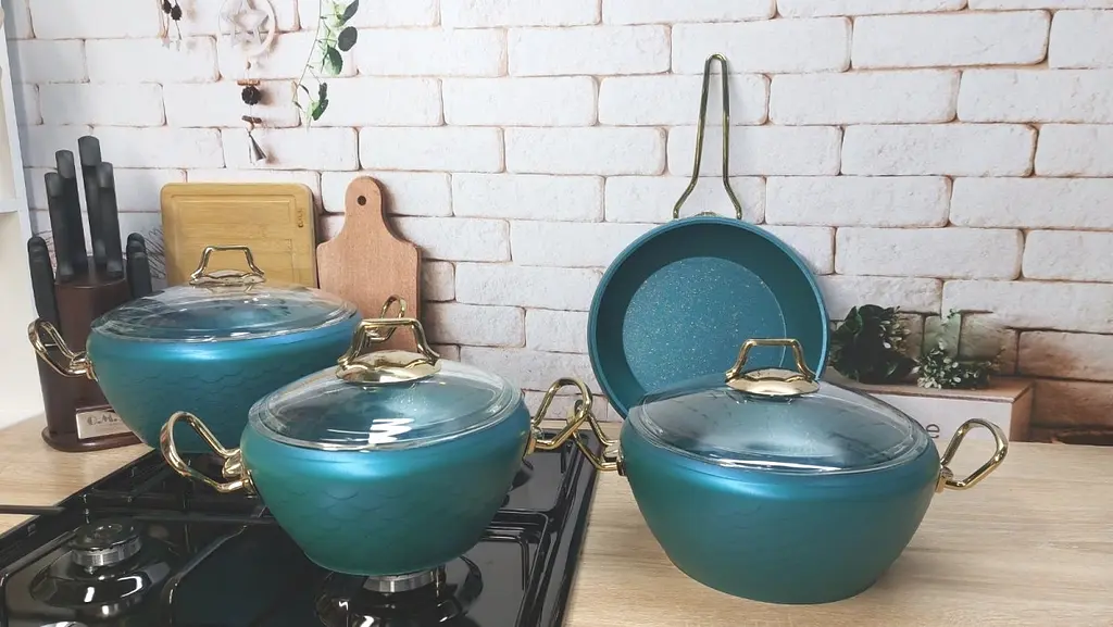 Набір посуду O.M.S.Collection 3058G Mentol 7 предметів - фото 3