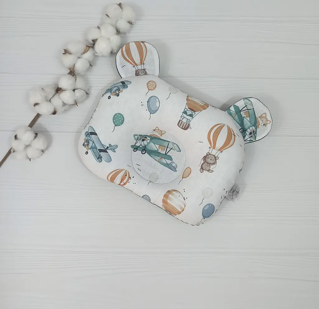 Набір для малюків: плед з утеплювачем, подушка та гризунець a.l.babybox Політ звірів Зелений - фото 2