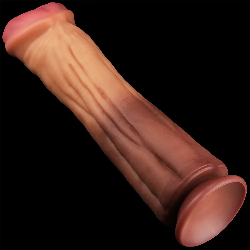Фалоімітатор - Dual-Layered Silicone Cock 12" Brown - фото 6