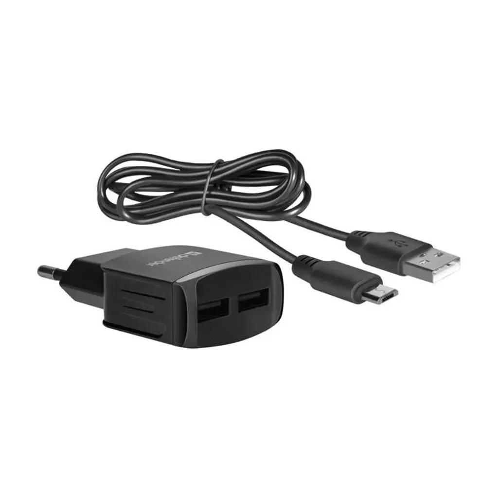 Зарядное устройство для Defender UPС-21 2xUSB,5V/2.1А кабель microUSB (83581) - фото 4