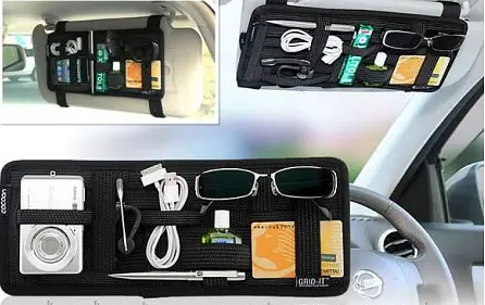 Автомобільний органайзер Grid-it! Organizer Vehicle Storage Багатофункціональний холдер на козирок авто ∙ Чорний - фото 5