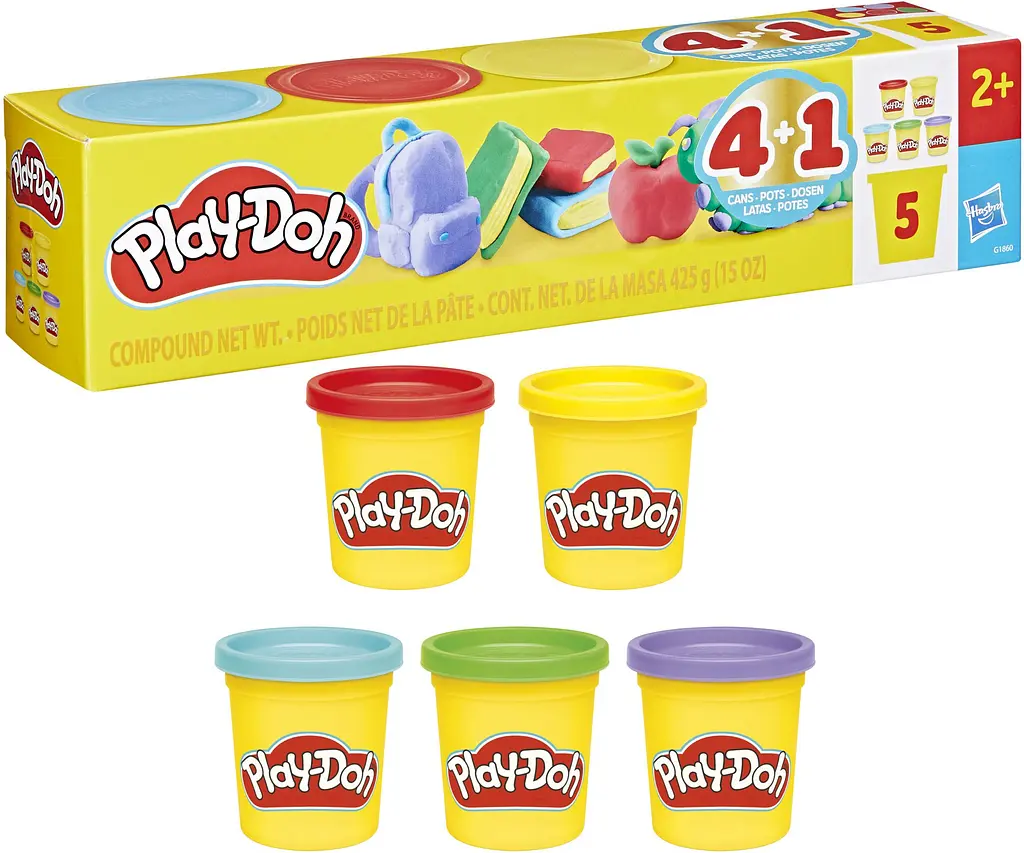 Набір маси для ліплення Набір Play-Doh Back to School, 5 баночок (G1860) - фото 3