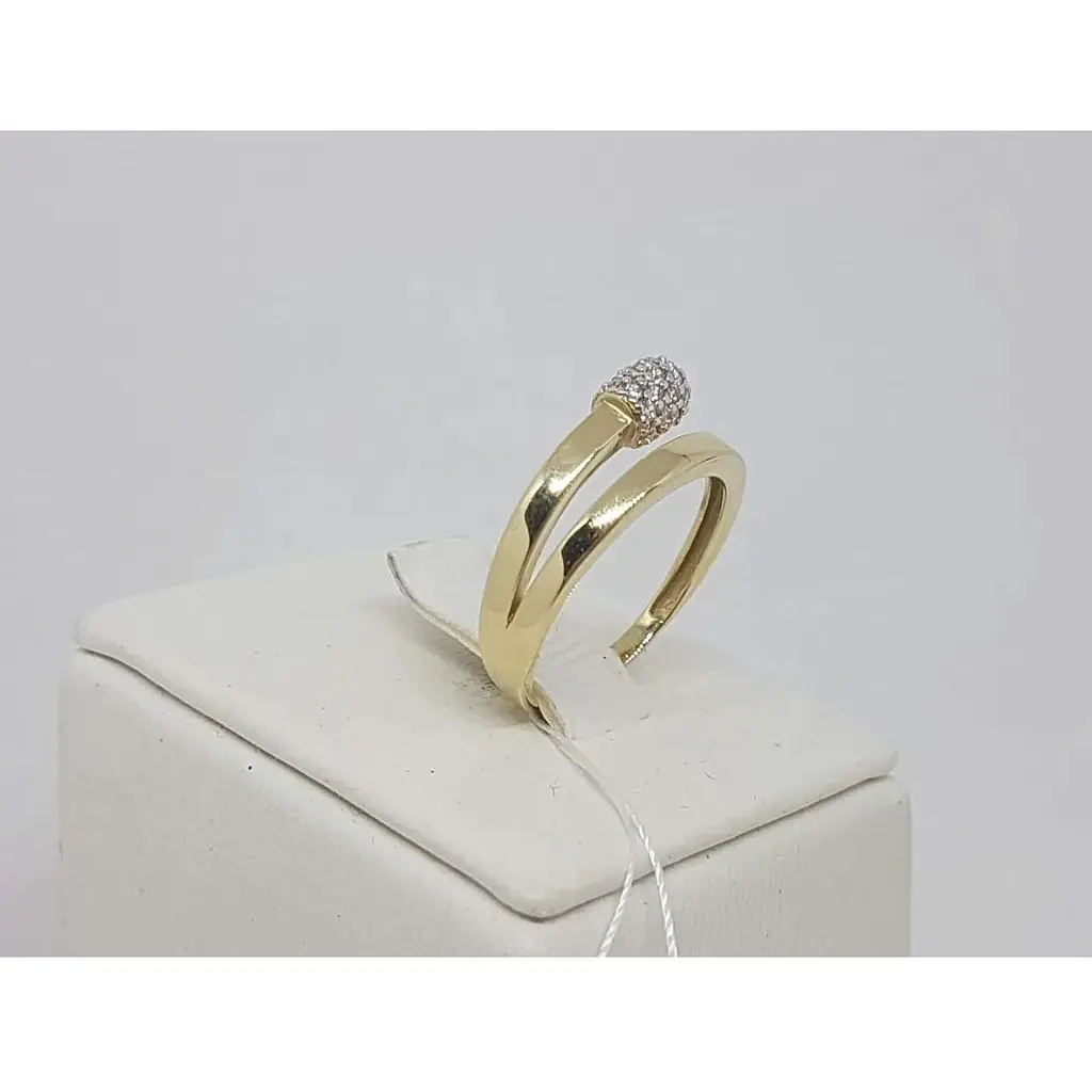 Золоте кільце Імперія золота Сірник з фіанітами. КВ1335ЛИ 17 - фото 4