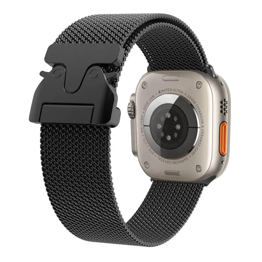 Ремінець Universal Milanese Clasp Apple Watch 49/Watch 45/Watch 44/Watch 42mm Black (37201_3610721) - фото 3