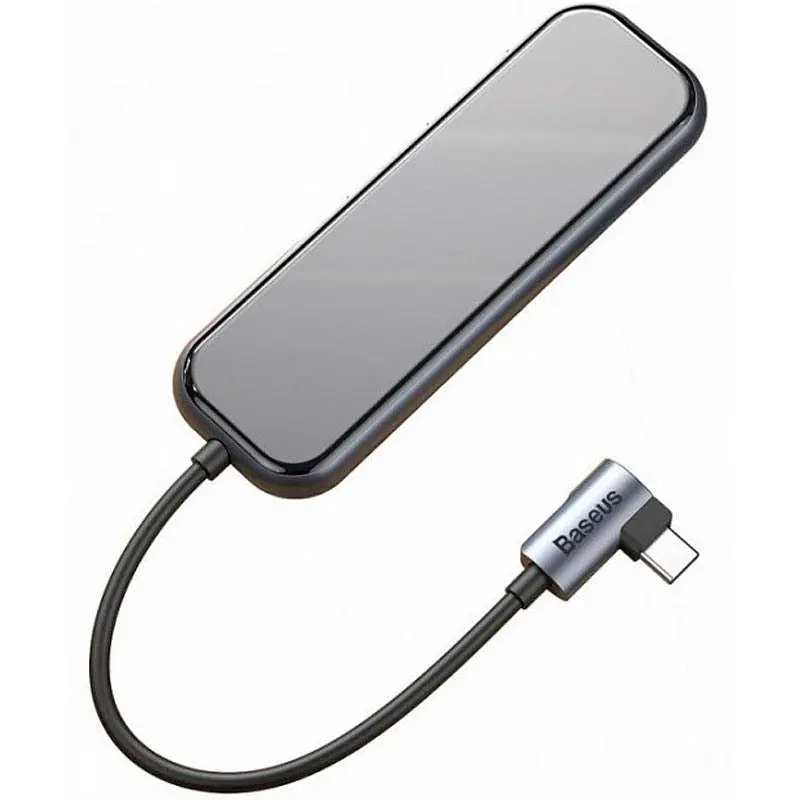Мультипортовий адаптер USB Хаб Baseus Multi-Functional Type-C Male 4 USB3.0 CAHUB-EZ0G Grey - фото 4
