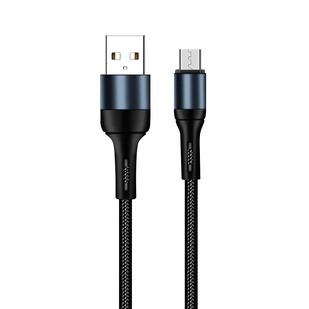 Кабель ColorWay USB-microUSB nylon 2.4А 1 м Black - фото 4