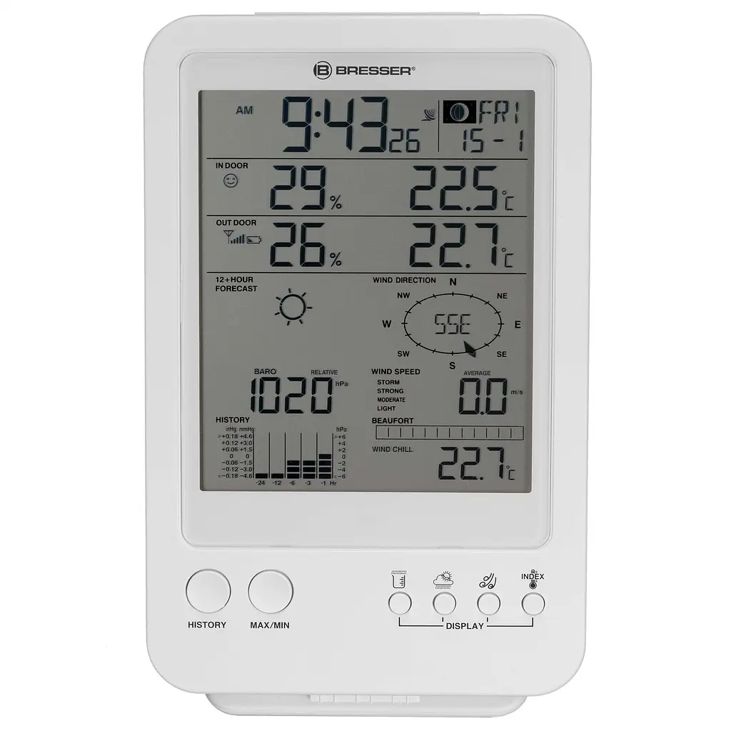 Метеостанція Bresser Weather Center 5-in-1 White (7002511) - фото 5