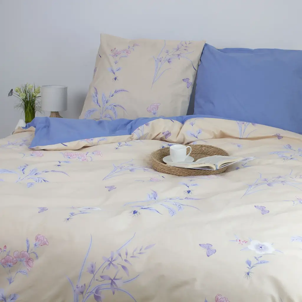 Комплект постільної білизни ТЕП Soft Dreams Квітуча Магія сімейний 70x70 помаранчевий - фото 3