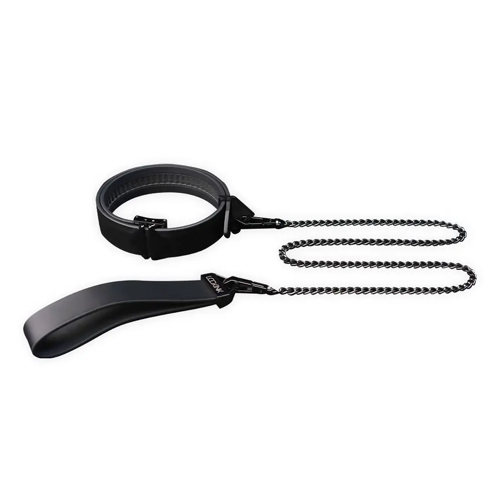 БДСМ-набір LOCKINK Bondage & Restraint Set, чорний, натуральна шкіра, фіксатори, маска, кляп - фото 5