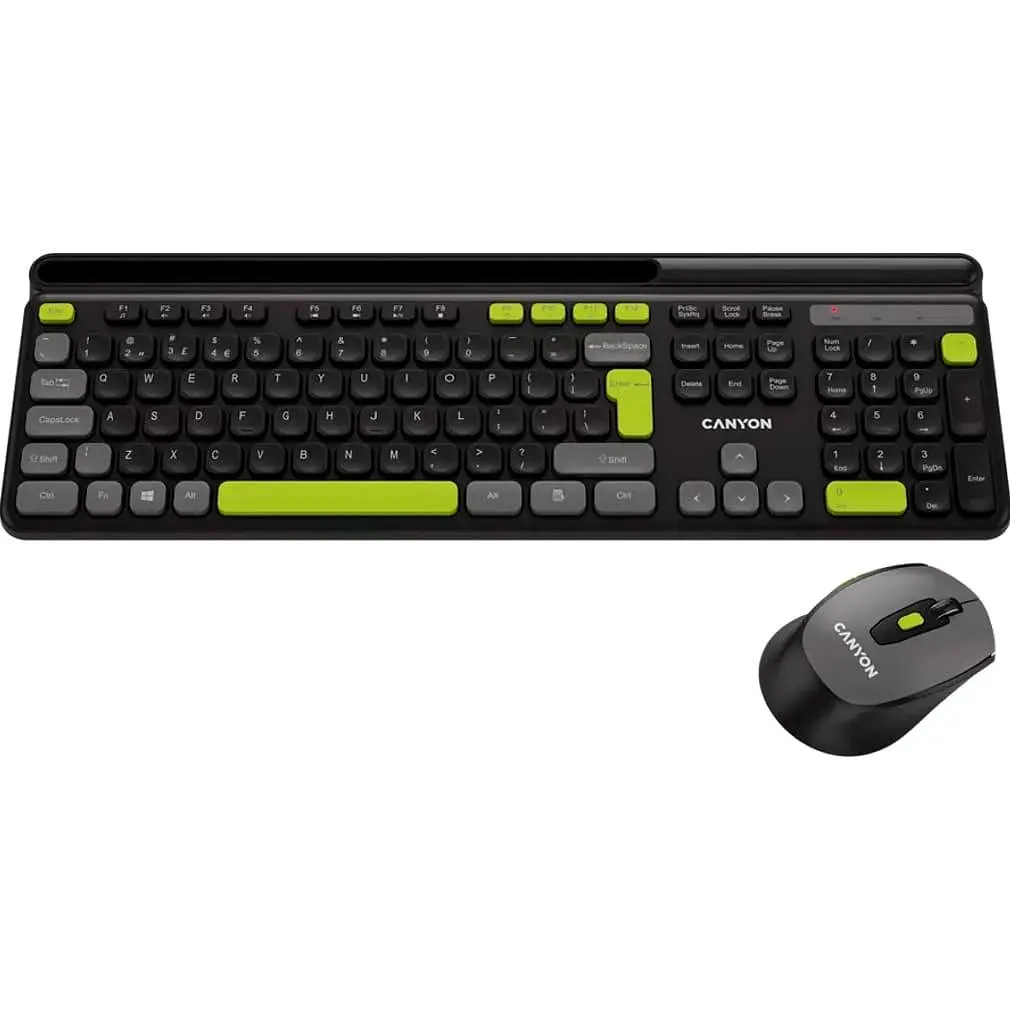 CANYON HSET-W5 EN Keyboard+Mouse AAA+AA Wireless Black - фото 5