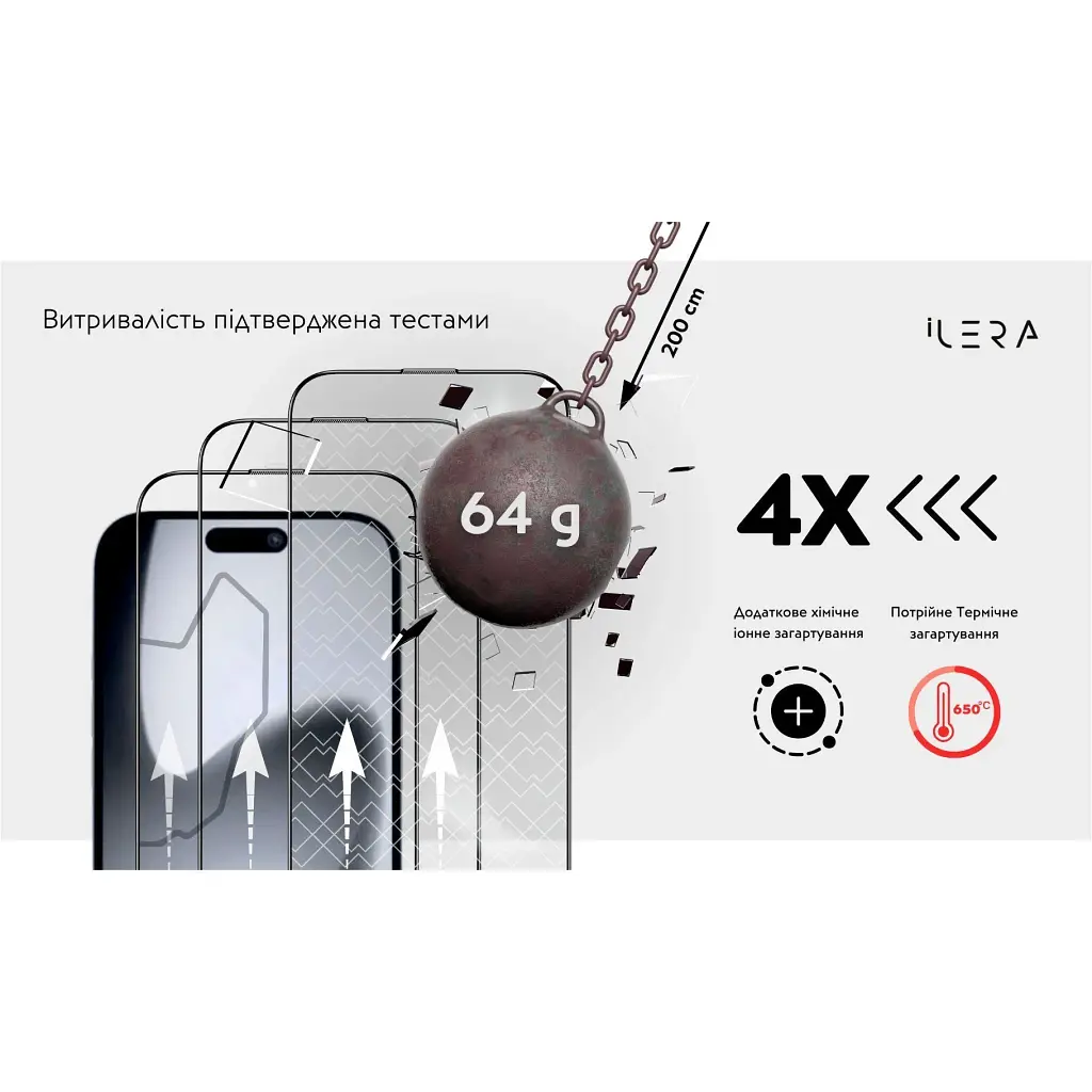 Защитное стекло iLera Sapphire Ultra + для Apple iPhone Air (ILSPDLPL17Air) [144413] - фото 3