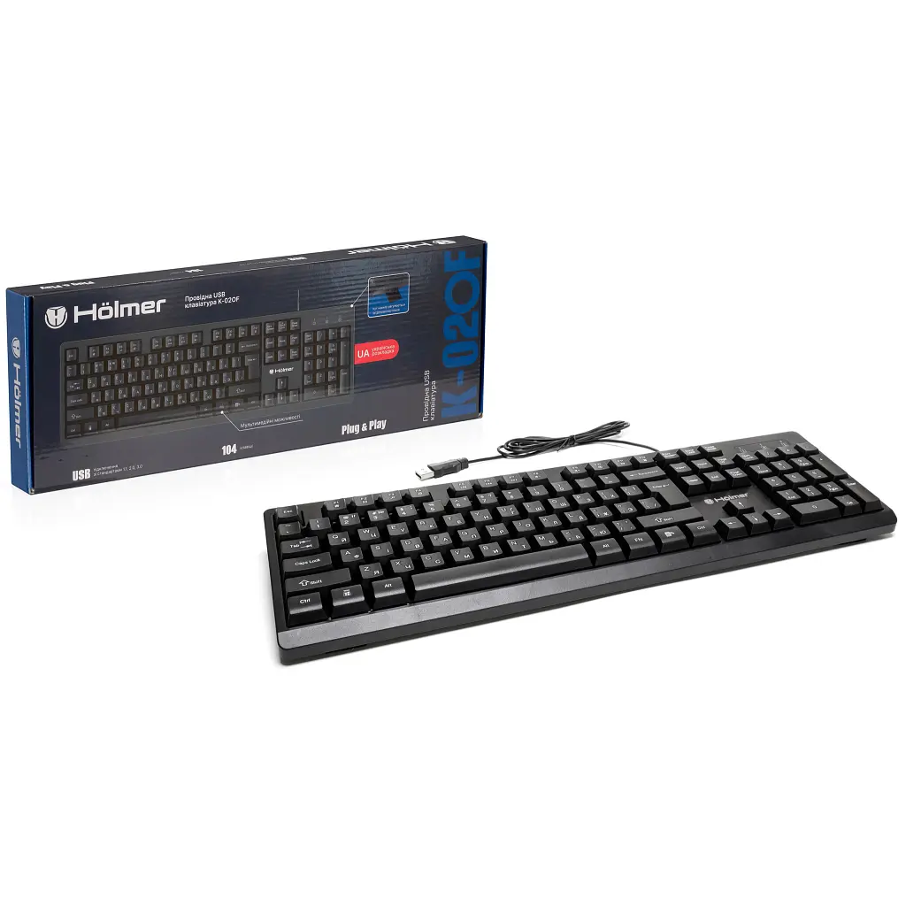 Клавіатура Hölmer K-02OF USB UA Black (K-02OF) - фото 6