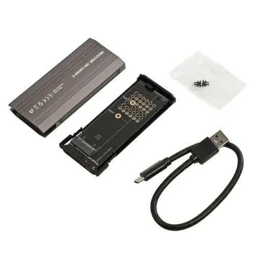 Зовнішня кишеня , Grey, M.2, Type-C 3.1 Gen2 Maxxter teh0028343 - фото 3