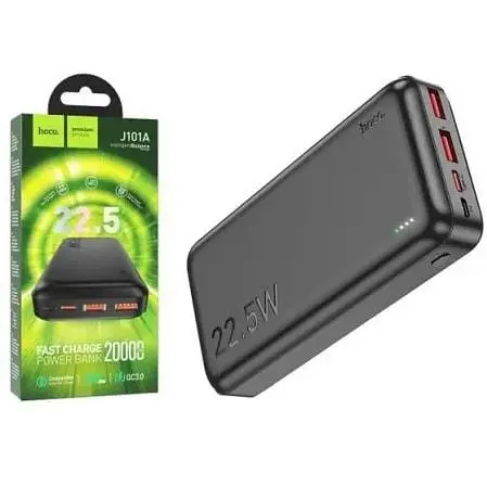 Зовнішній акумулятор Hoco Power Bank J101A 20000 mAh 22.5W чорний - фото 3