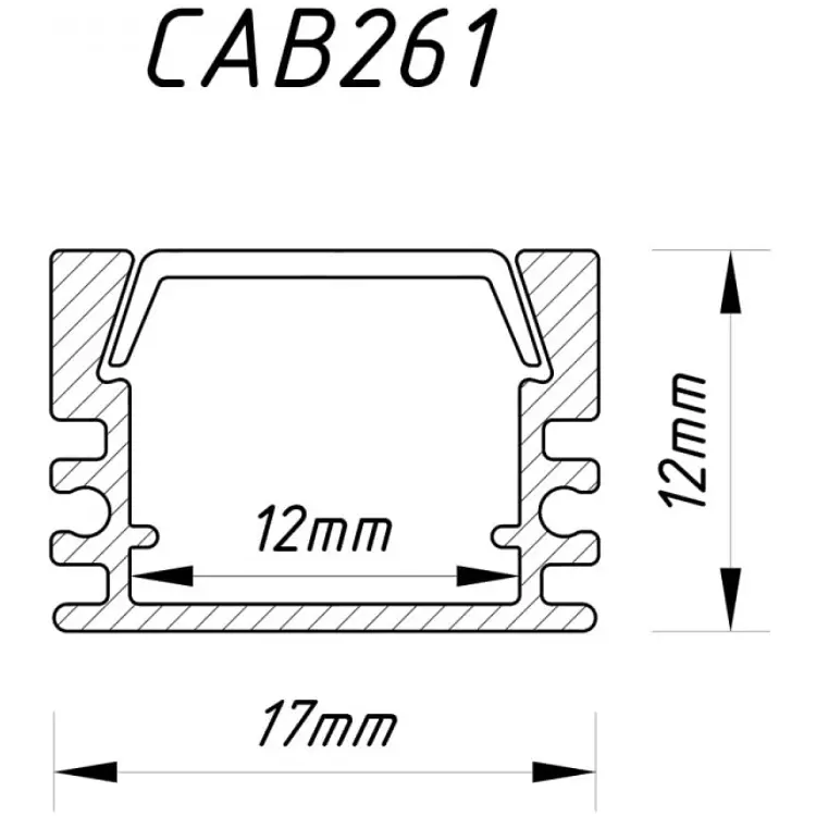 Профіль для світлодіодної стрічки Feron CAB261 (10266) - фото 2