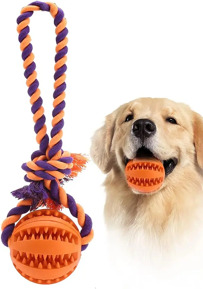 Іграшка для собак Derby Rubber Dog Chew Toy with Rope - фото 3