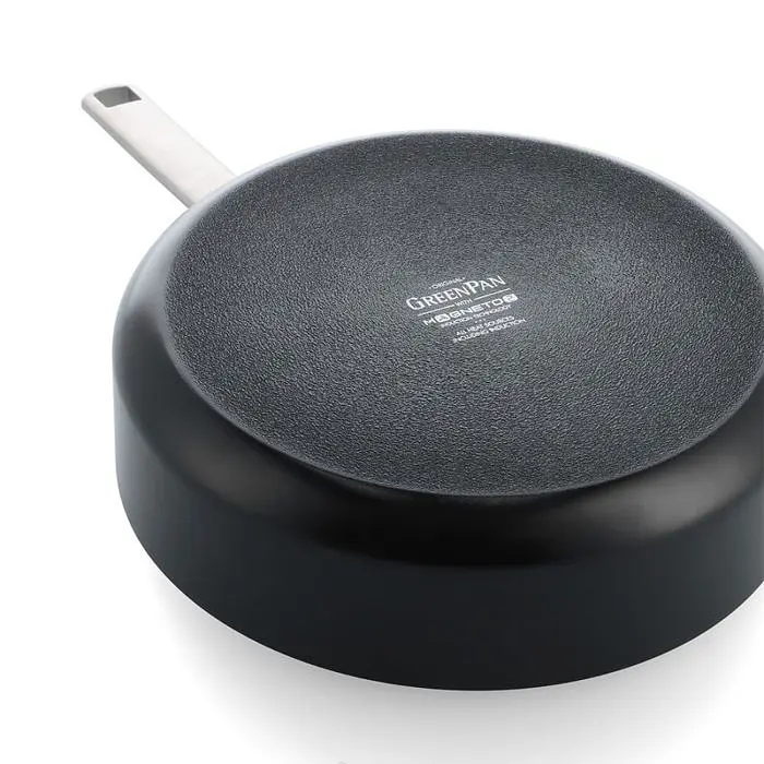 Сотейник з кришкою GreenPan Evolution, 26 см, 3,7 л з керамічним покриттям, чорний (CC007086-001) - фото 3