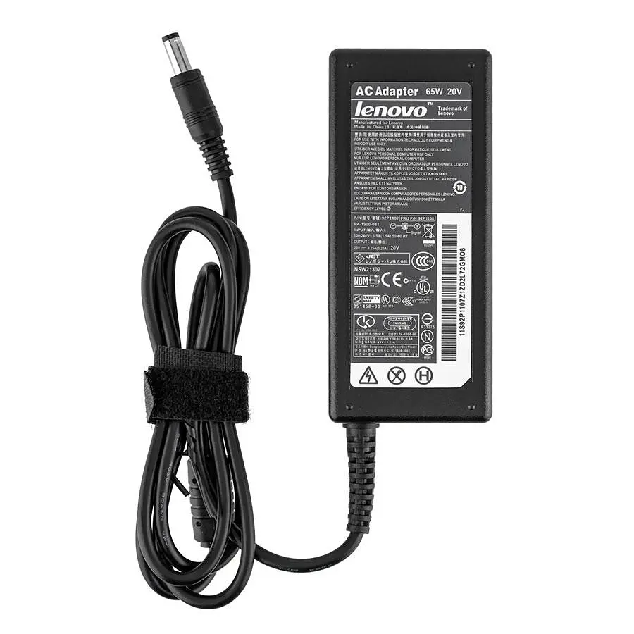 Блок живлення для ноутбука Lenovo 20V 3.25A 65W 5.5x2.5мм 3 hole прямий роз'єм чорний (без кабелю!) - фото 2