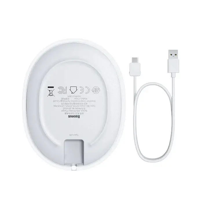 Бездротовий зарядний пристрій Baseus Jelly 15W White [WXGD-02] [94345] - фото 3