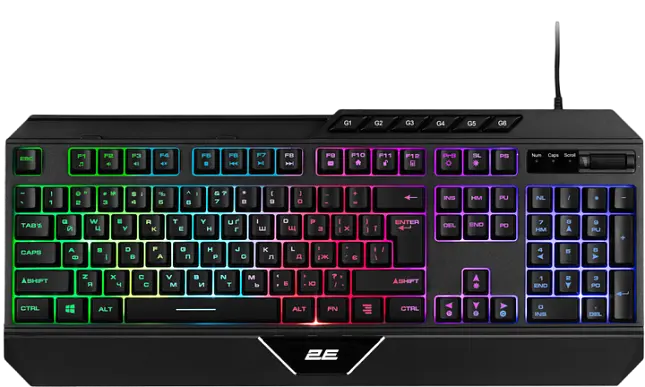 Клавиатура 2E Gaming KG315 RGB Ukr Black (2E-KG315UBK) - фото 3
