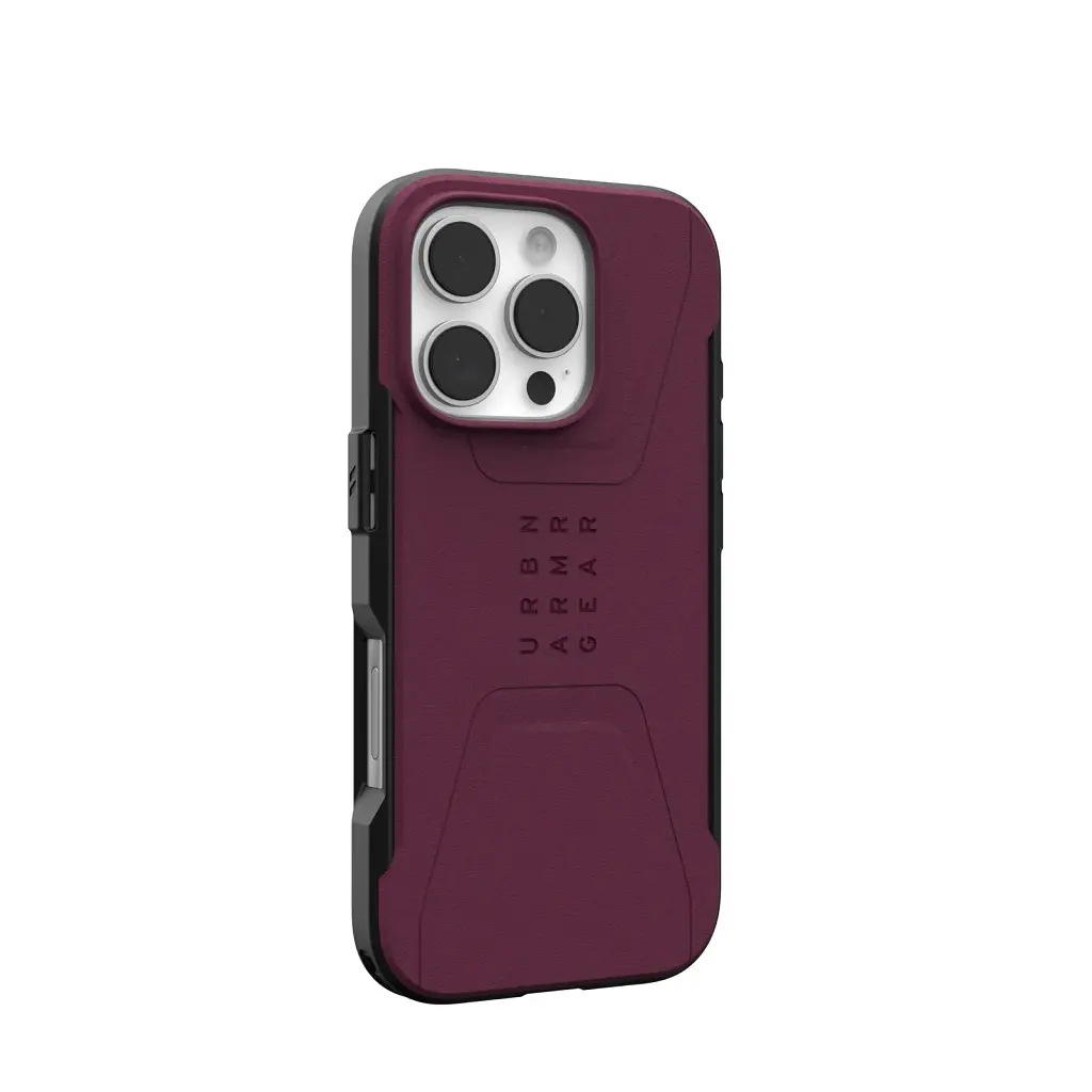 Чохол-накладка Urban Armor Gear Civilian Magsafe для Apple iPhone 16 Pro Bordeaux (114444119049) - фото 2