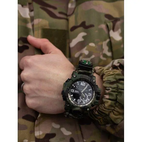 Чоловічий наручний годинник Besta Military з компасом (Камуфляж) - фото 6
