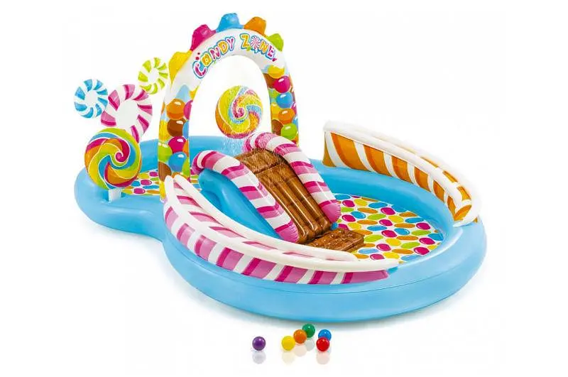 Дитячий ігровий надувний центр з басейном Карамель Intex Candy Zone Play Center 57149 розмір 295x191x130 см - фото 4