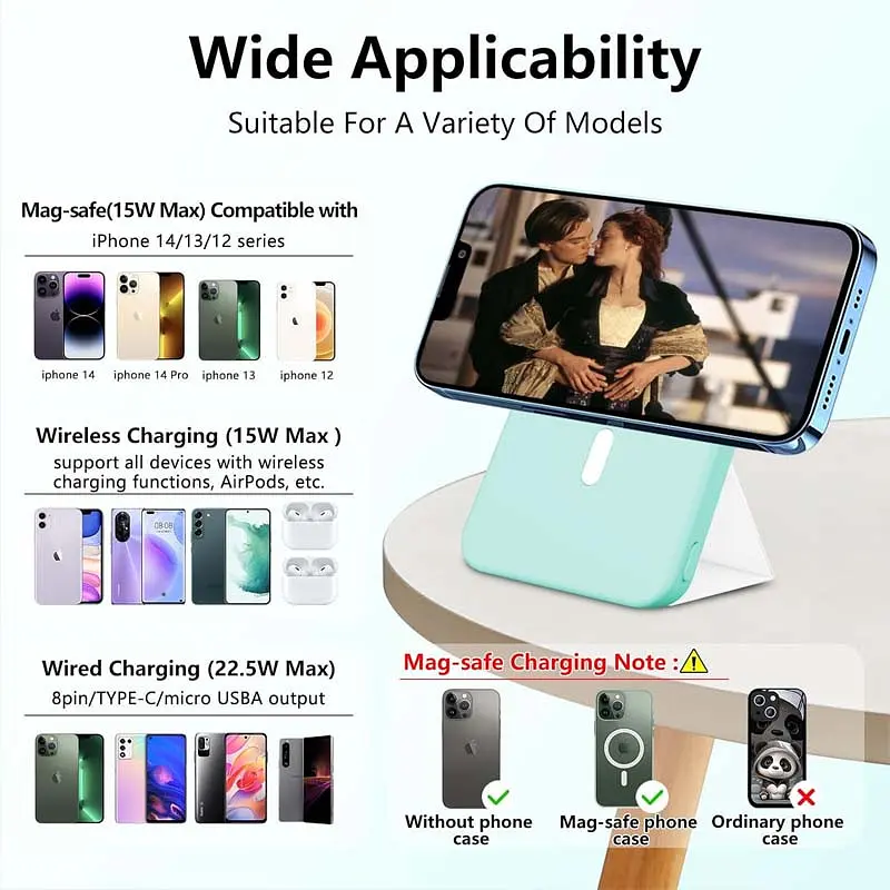 Портативное ЗУ Power Bank JJT-A27-1 Gradient PD20W+QC 22.5W с БЗУ 10000 mAh - фото 6