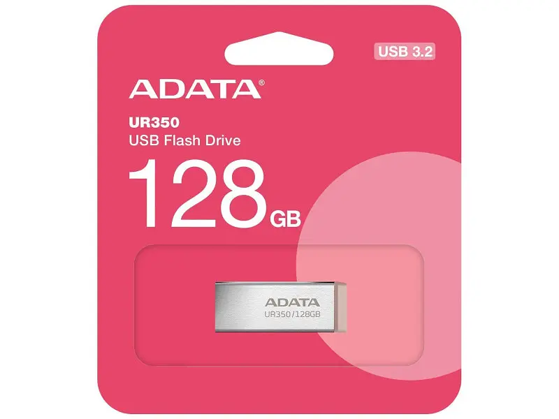 USB флеш накопичувач ADATA 128 GB UR350 Silver/Brown USB 3.2 (UR350-128G-RSR/BG) - фото 5