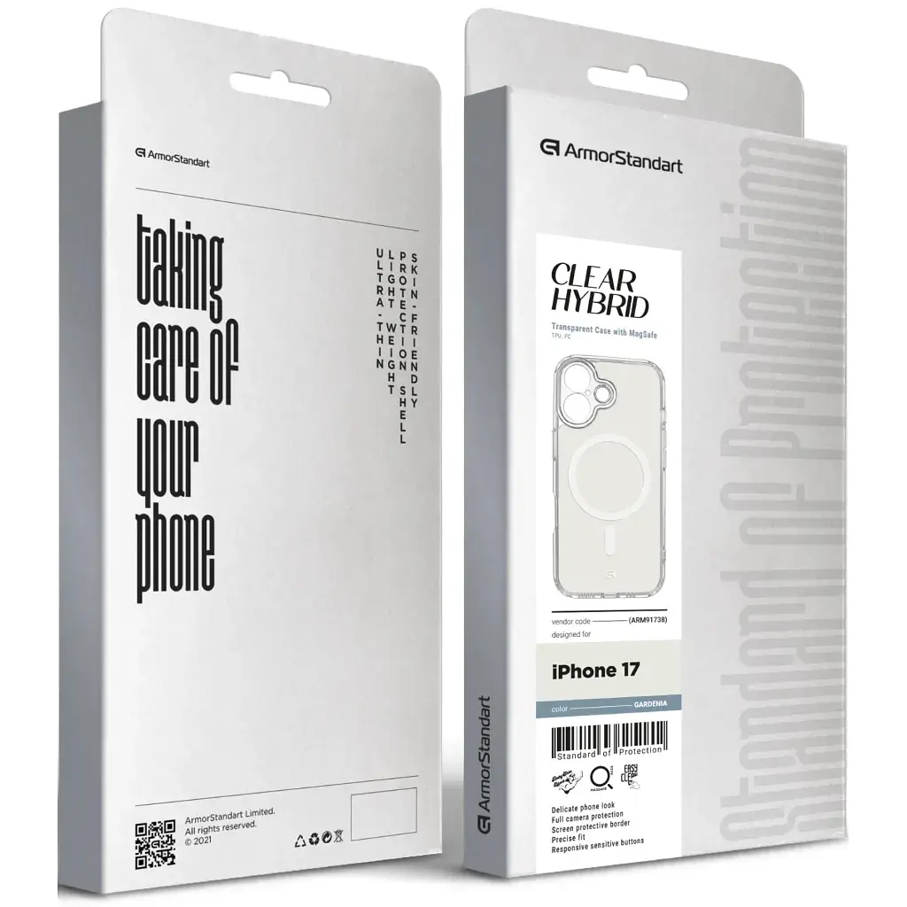 Чохол до мобільного телефона Armorstandart Clear Hybrid MagCase Apple iPhone 17 Gardenia (ARM91738) - фото 3
