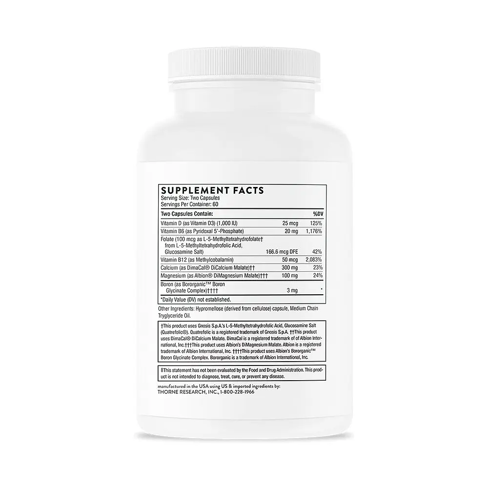 Витамины и минералы Thorne Advanced Bone Support 120 капсул - фото 2