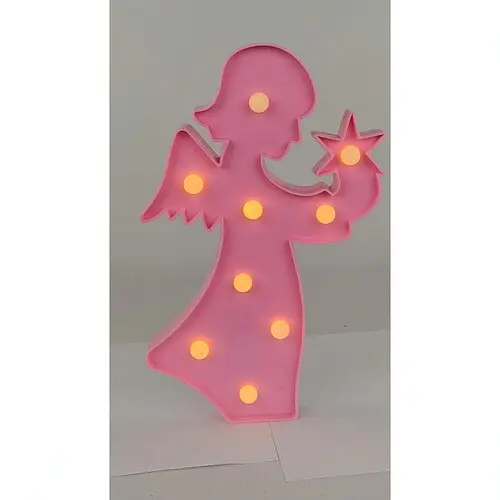 Нічник-світильник Янгол рожевий - фото 2