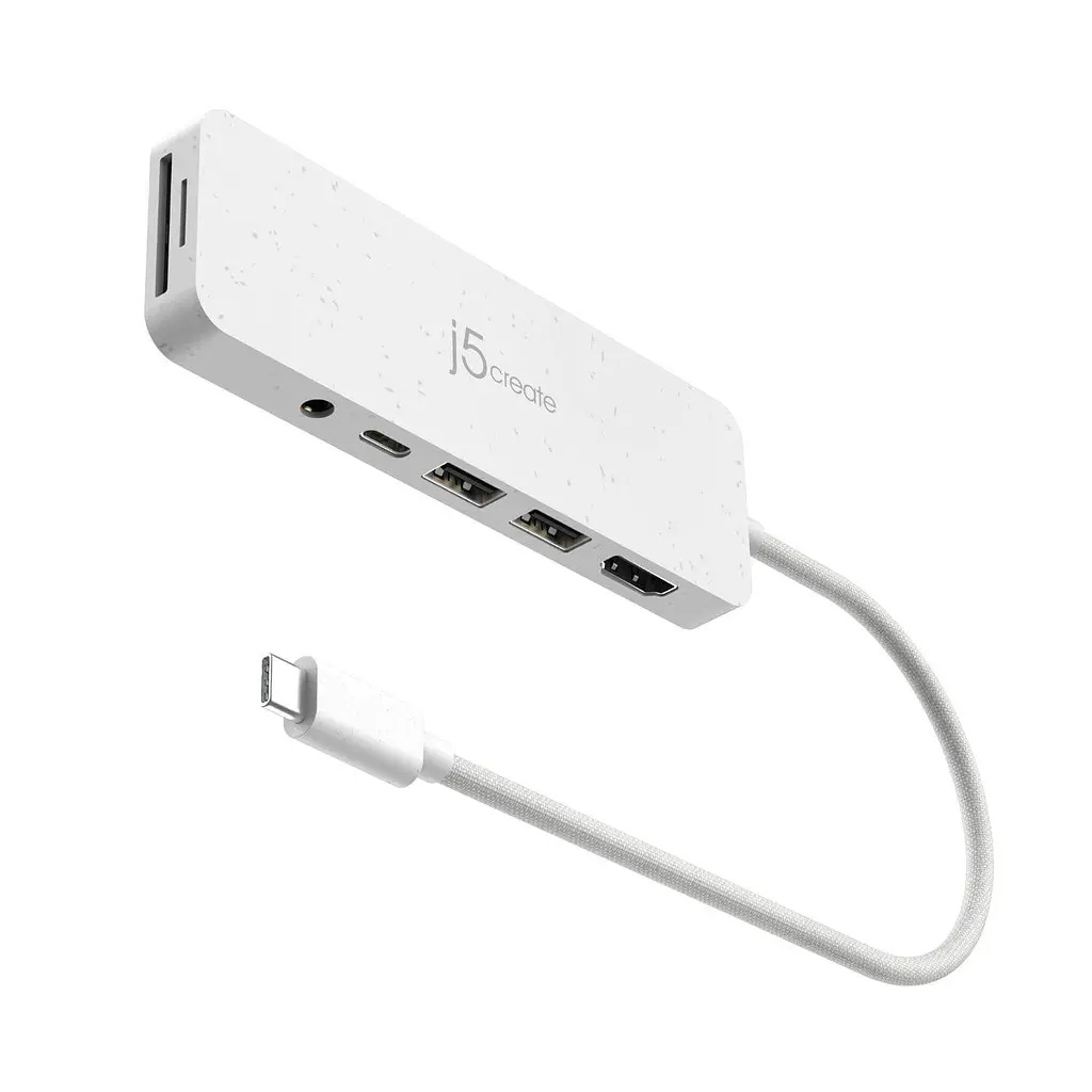 USB-Хаб j5create JCD373EW-N, USB Type-C 6-в-1 (JCD373EW-N) - фото 2