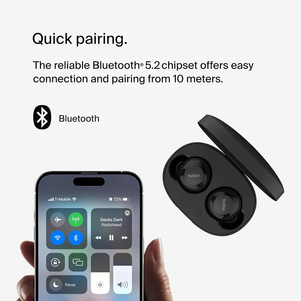 Наушники TWS Belkin Soundform Bolt True Wireless черный (AUC009BTBLK) - фото 3