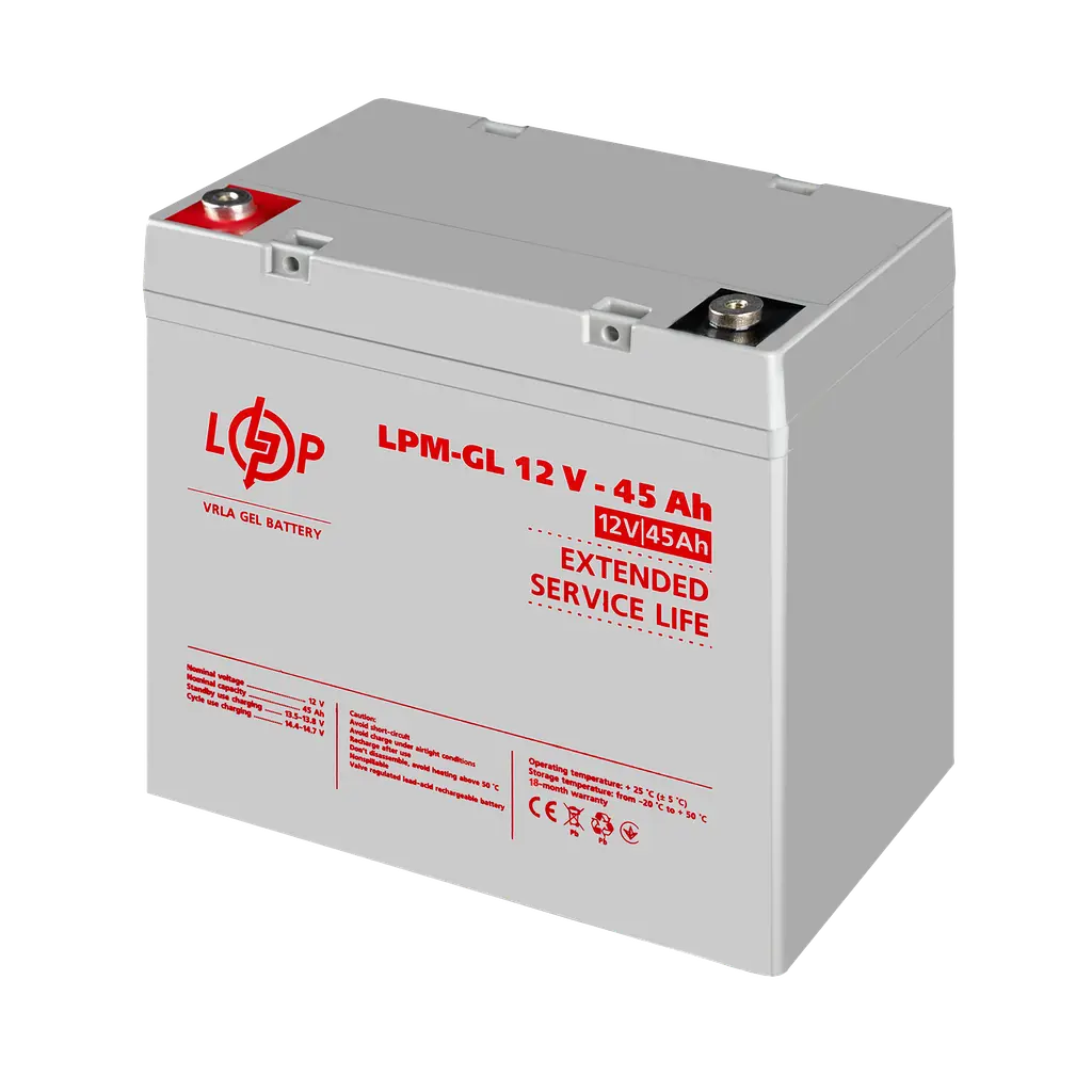 Акумулятор гелевий LPM-GL 12V - 45 Ah - фото 4