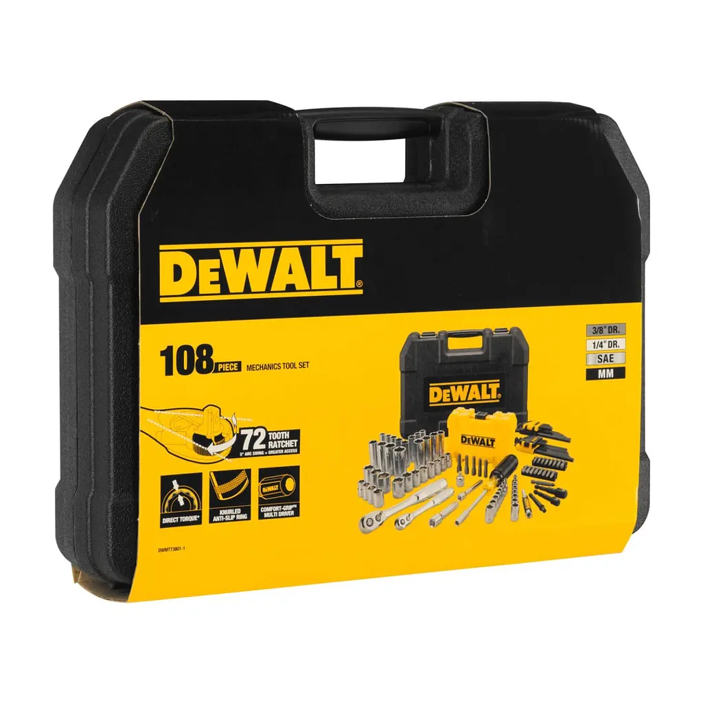 Набір інструментів DeWALT 1/4" та 3/8", 108 шт. (DWMT73801-1) - фото 4
