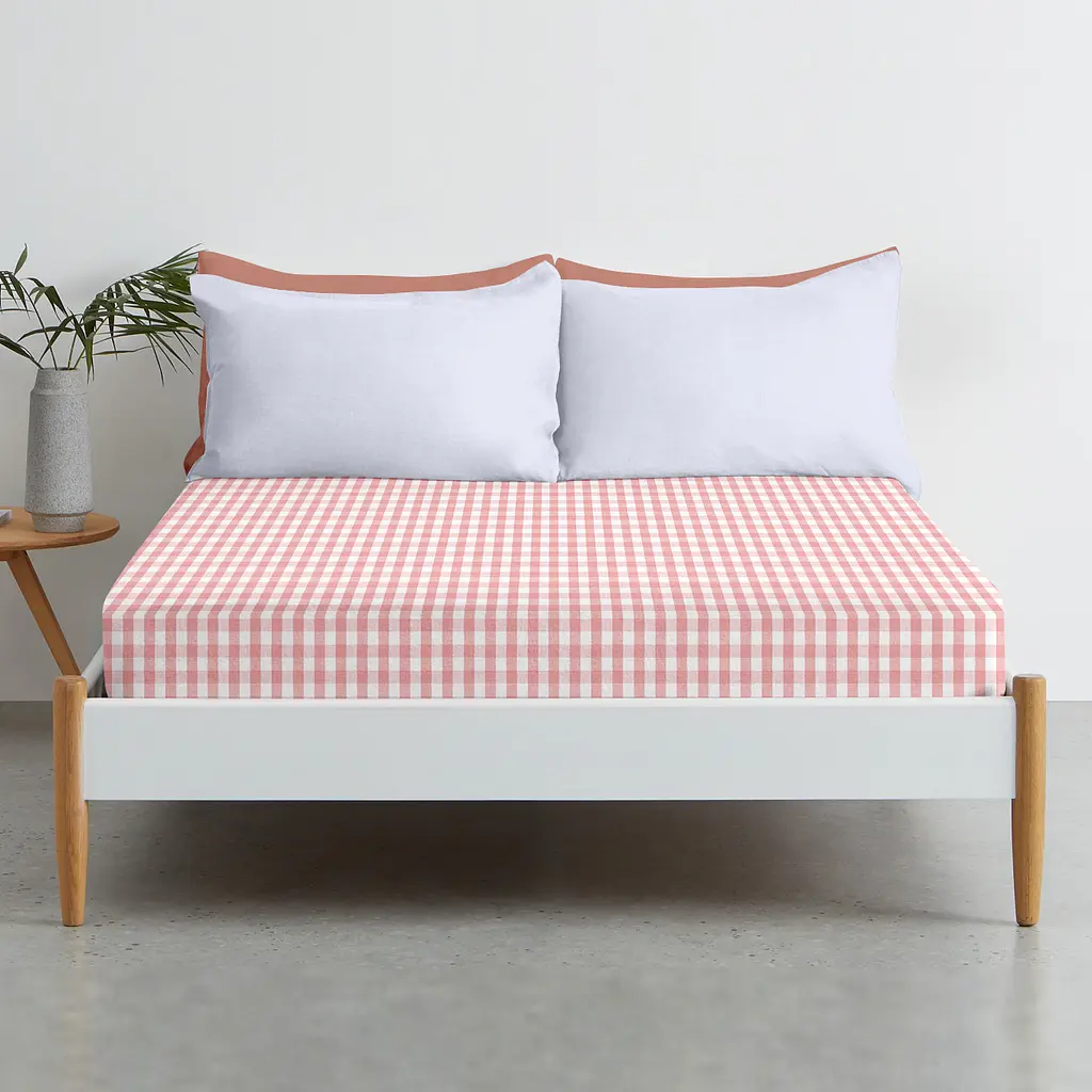 Простирадло на резинці в дитяче ліжечко Cosas Pink Check 60х120х12 см (PinkCheck_120) - фото 2