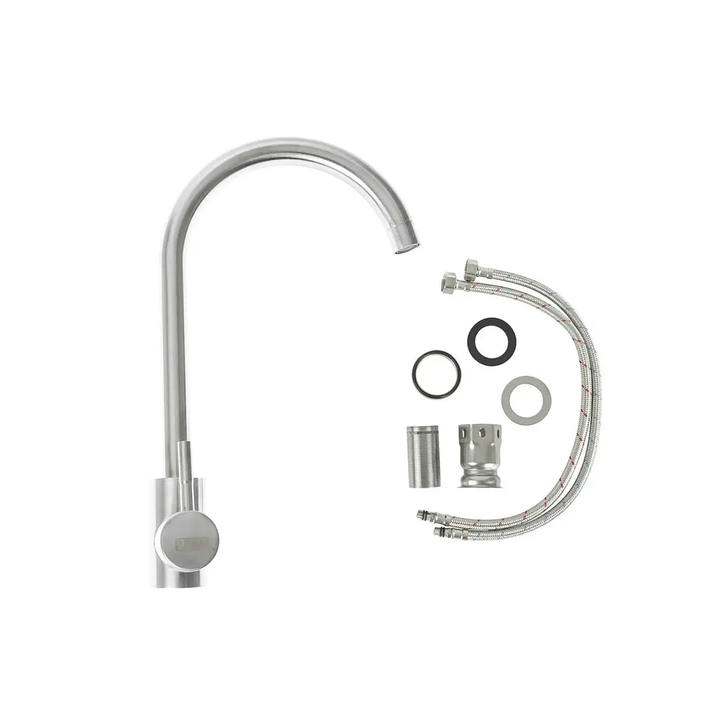 Змішувач для кухні Platinum 56 NESP (3008 А) нержавіюча сталь - фото 2