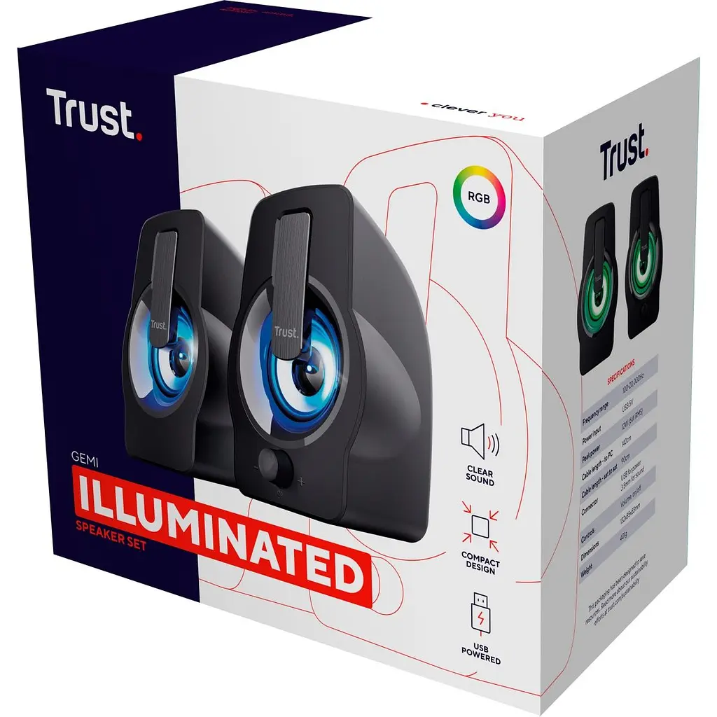 Акустична система Trust Gemi RGB Black (22948) [135008] - фото 4