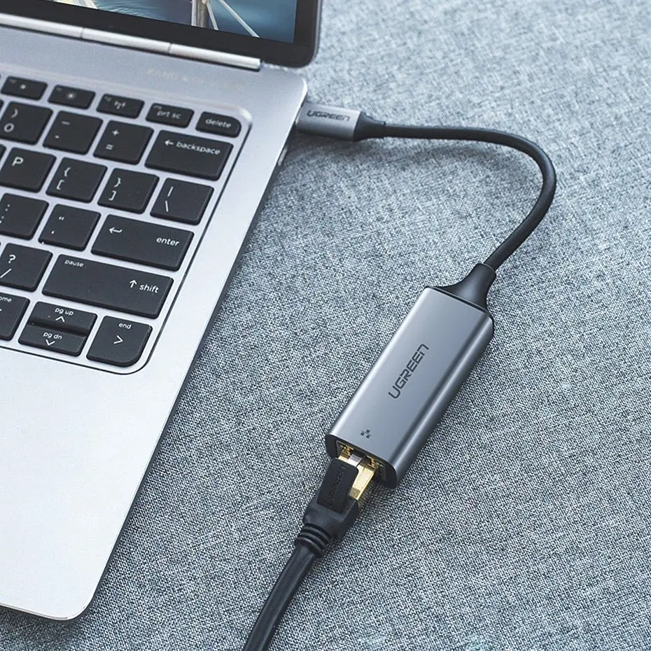 Перехідник USB 3.1 Type-C --> Ethernet RJ45 1000 Mb CM199 UGREEN Косм. Сірий - фото 6