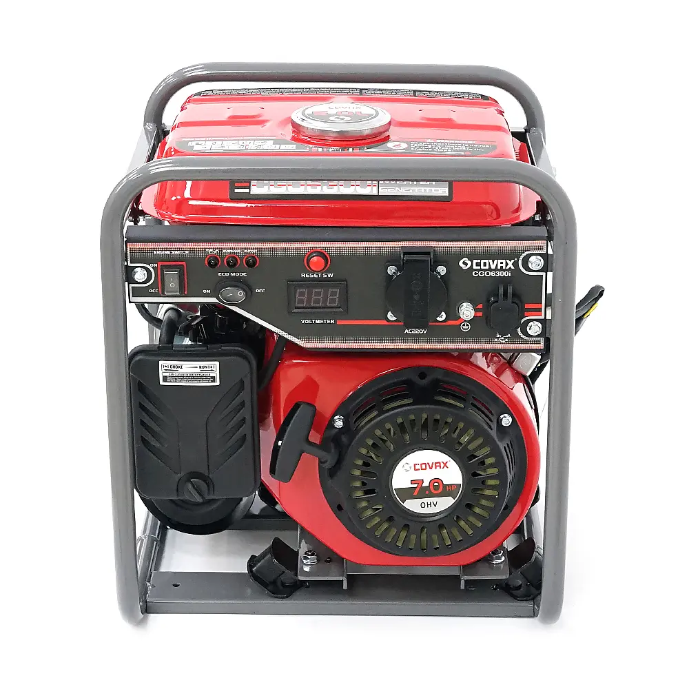 Генератор інверторний бензин COVAX CGO6300i, 3.5kW, однофазний 220V, 50Hz, 4-stroke, бак 5L, 375х340х430mm, 21kg - фото 4