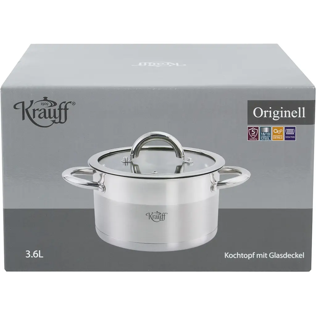 Каструля Krauff Originell зі скляною кришкою діаметр 20 см (26-238-051) - фото 10