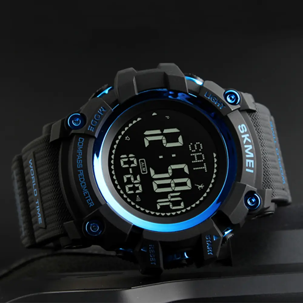 Наручний годинник чоловічий 1356BU Black-Blue Compass Skmei acs0030794 - фото 4