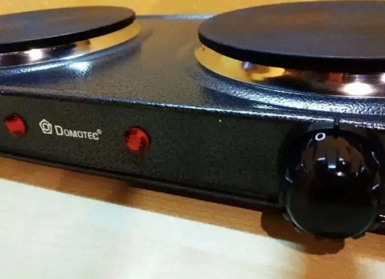 Електроплита Domotec MS-5822 — дискова настільна плита на 2 конфорки, 2000 Вт - фото 4