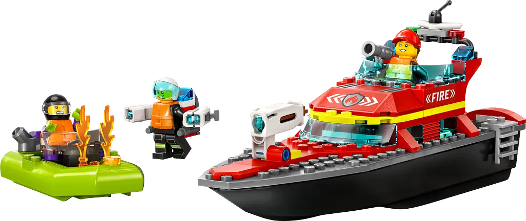 Конструктор LEGO City Лодка пожарной бригады, 144 деталей (60373) - фото 2
