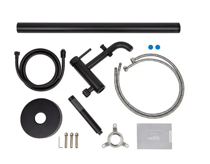 Смеситель для ванны WEZER EKO19A-01-BLACK - фото 4